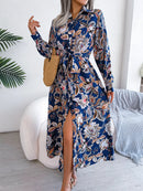 Cecília - Vestido Chemise Floral Longo