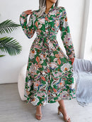 Cecília - Vestido Chemise Floral Longo