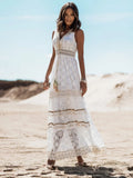 Helena - Vestido Longo Boho com Renda