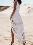 Helena - Vestido Longo Boho com Renda