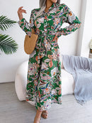 Cecília - Vestido Chemise Floral Longo